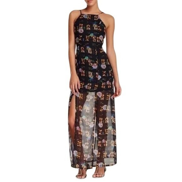 MINKPINK Dresses & Skirts - MINKPINK Jungle Fever Maxi Dress Multi Leopard Floral‎ Print XS IS15S1473 NEW